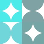 Blue amazing multicolor school pattern. Colored modern geometry half circles backgrounds. Rounded colorful creative design texture. Simple geometric graphic backdrop. Awesome color curves education surface.