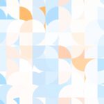 Brown peach blue simple geometric graphic backdrop. Awesome color curves education surface. Amazing multicolor school pattern. Colored modern geometry half circles backgrounds. Rounded colorful creative design texture.