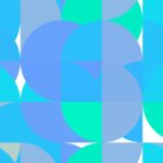 Lilac blue green amazing multicolor school pattern. Colored modern geometry half circles backgrounds. Rounded colorful creative design texture. Simple geometric graphic backdrop. Awesome color curves education surface.