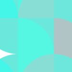 Turquoise simple geometric graphic backdrop. Awesome color curves education surface. Amazing multicolor school pattern. Colored modern geometry half circles backgrounds. Rounded colorful creative design texture.