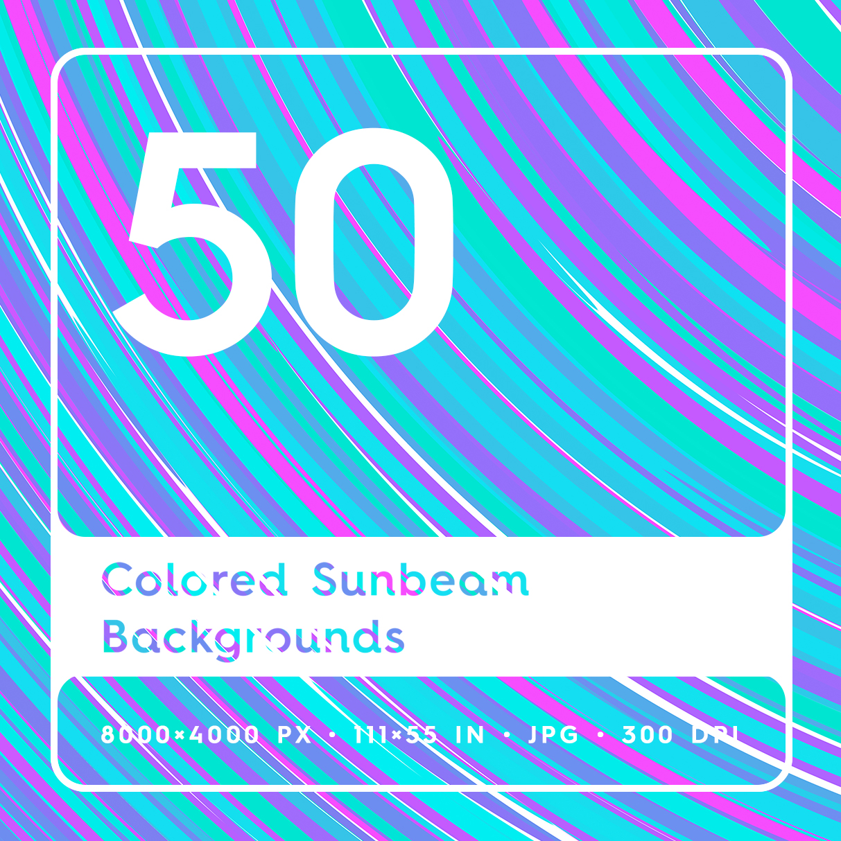 50 Colored Sunbeam Backgrounds Square Cover