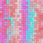 Pink blue red happy creative child puzzle surface design. Plastic building blocks background. Toy bricks texture. Colored plastic pieces backdrop. Colorful brick block toys pattern. Like Lego.