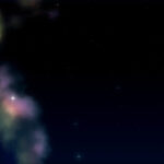 Colored cosmos skyscape pattern. Nightscape creative design. Night cloud with stars background. Night sky stars backdrop.
