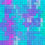 Blue purple pink toy bricks texture. Colored plastic pieces backdrop. Colorful brick block toys pattern. Happy creative child puzzle surface design. Plastic building blocks background. Like Lego.