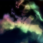 Colored night sky stars backdrop. Cosmos skyscape pattern. Nightscape creative design. Night cloud with stars background.