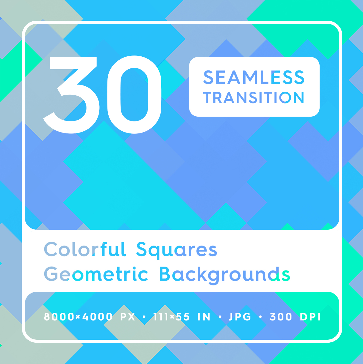 30 Colorful Squares Geometric Backgrounds Square Cover