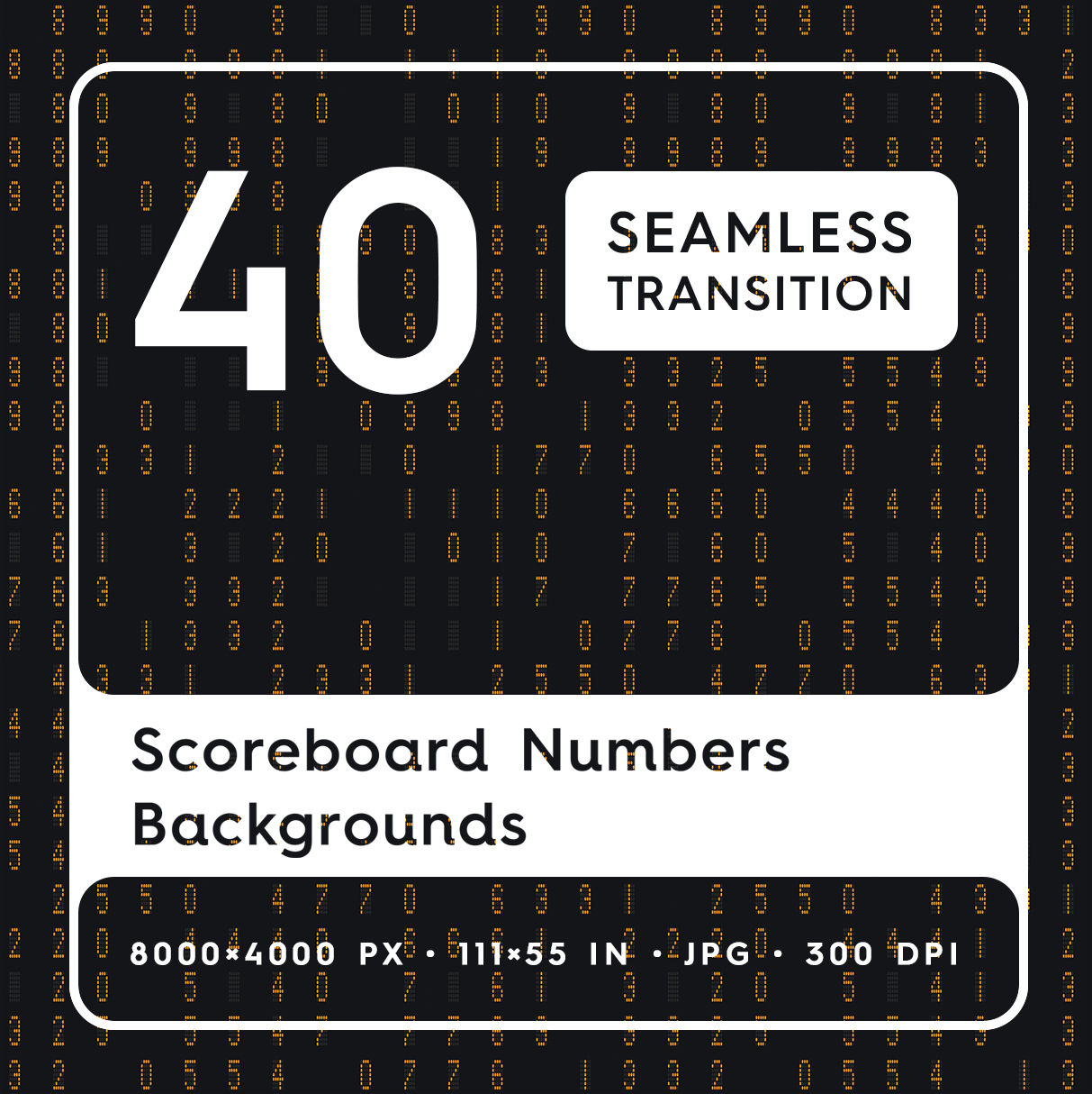 40 Scoreboard Numbers Backgrounds Square Cover