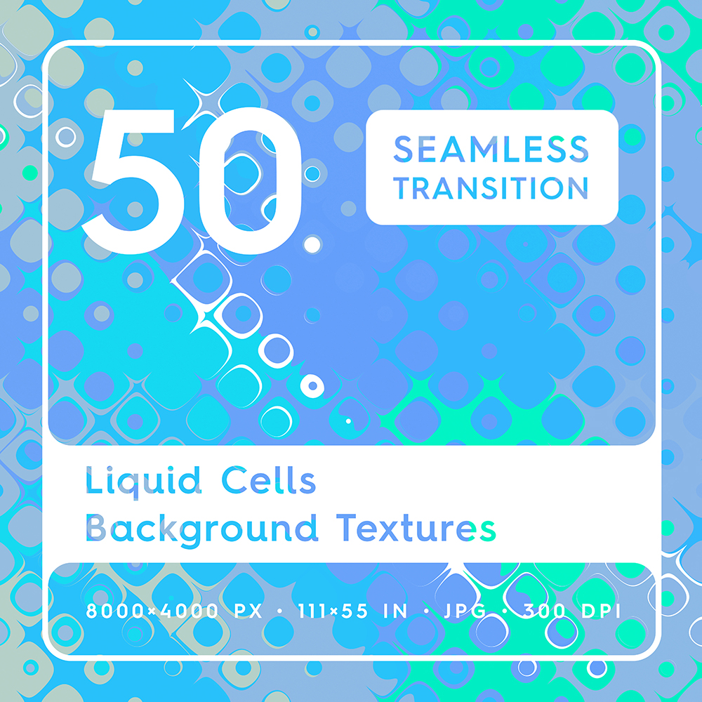 50 Liquid Cells Background Textures Square Cover