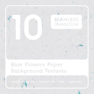10 Blue Flowers Paper Textures Backgrounds Square Cover