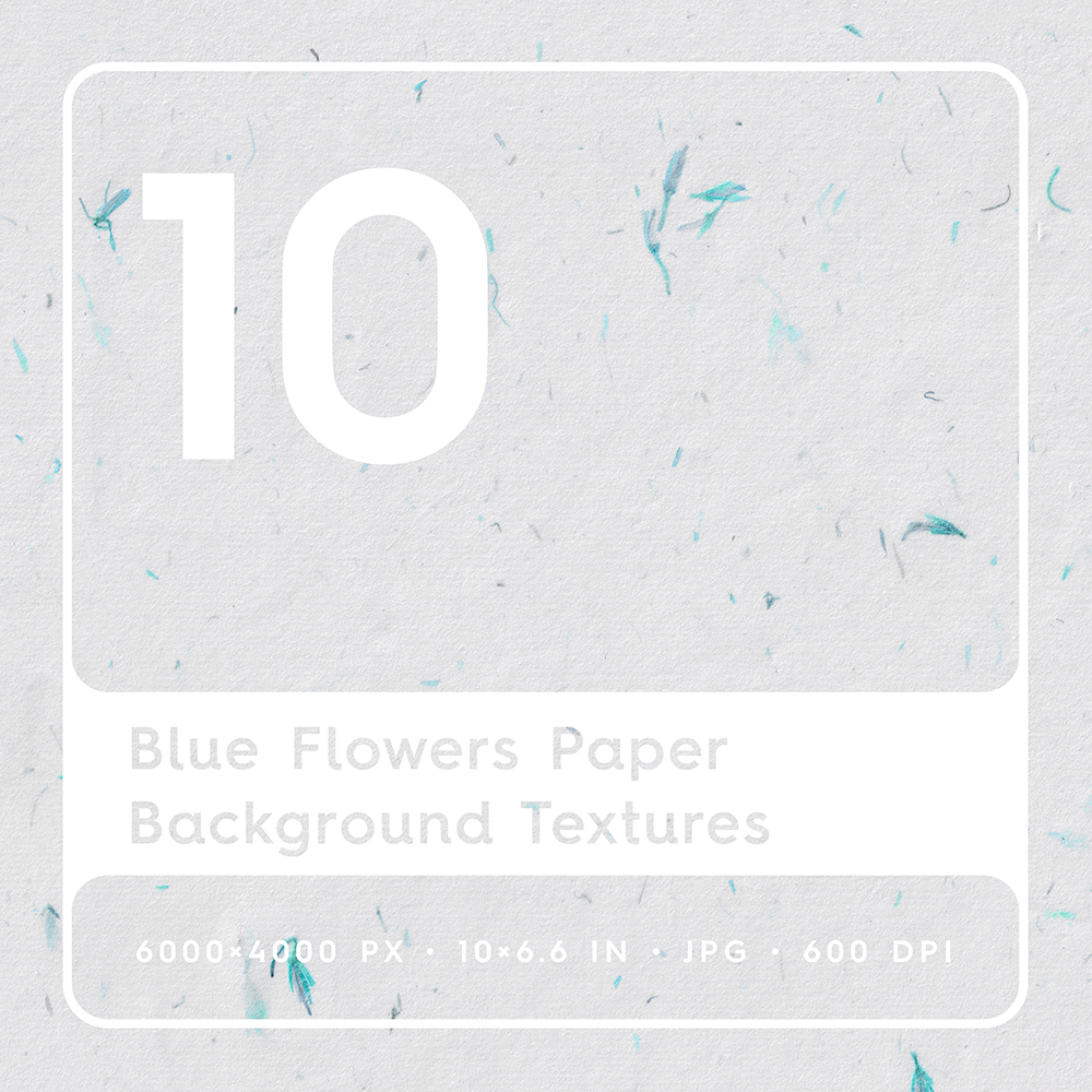 10 Blue Flowers Paper Textures Backgrounds Square Cover