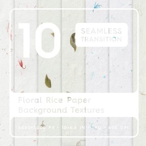 10 Floral Rice Paper Textures Square Cover