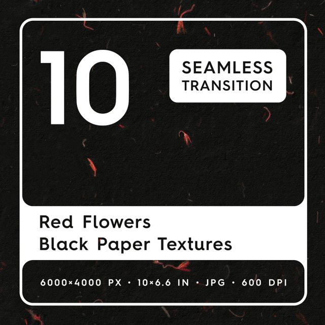 10 Red Flowers Black Paper Textures Square Cover
