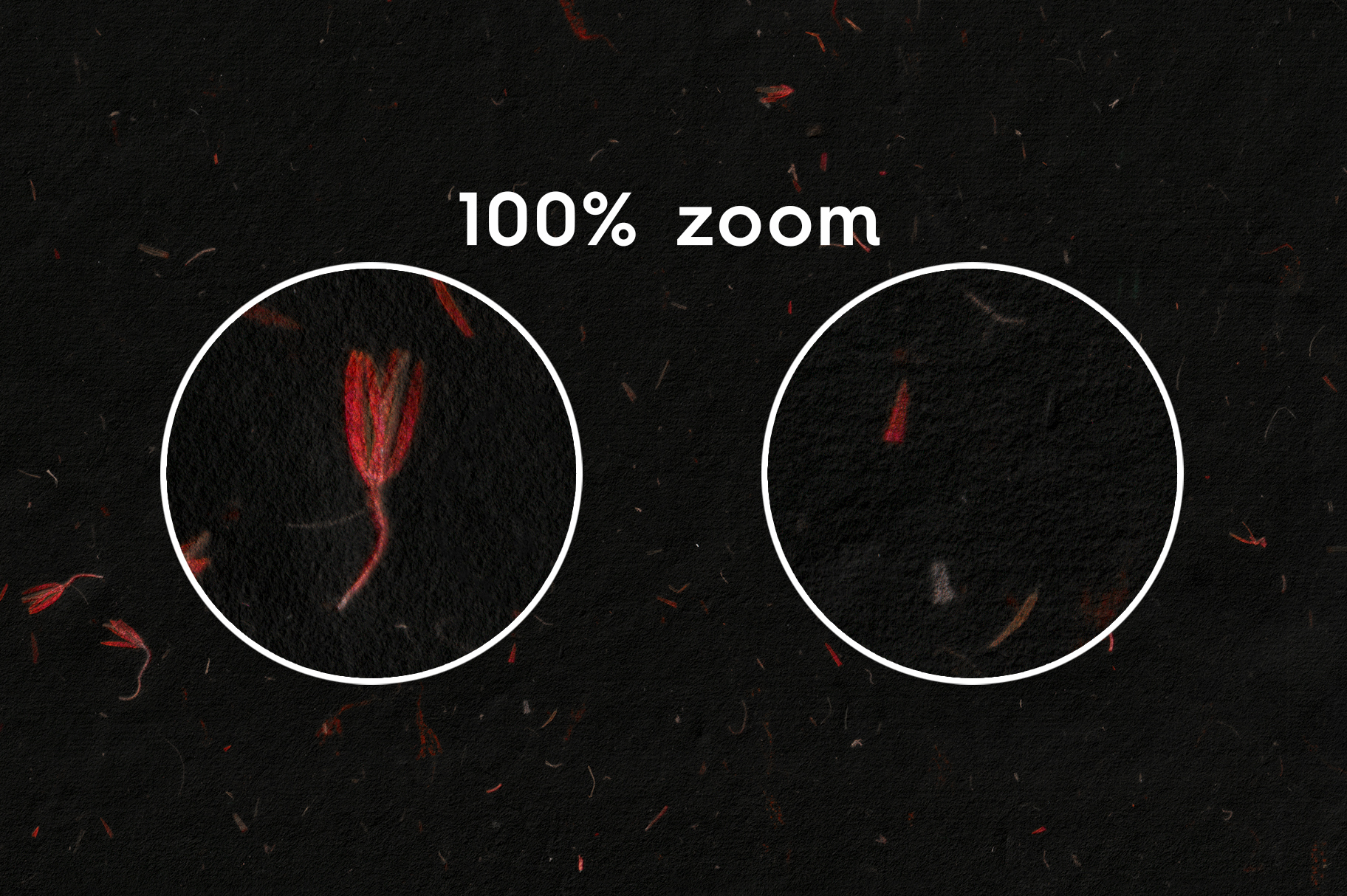 10 Red Flowers Black Paper Textures 100% View