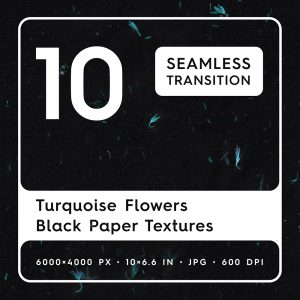 10 Turquoise Flowers Paper Texture Backgrounds Square Cover