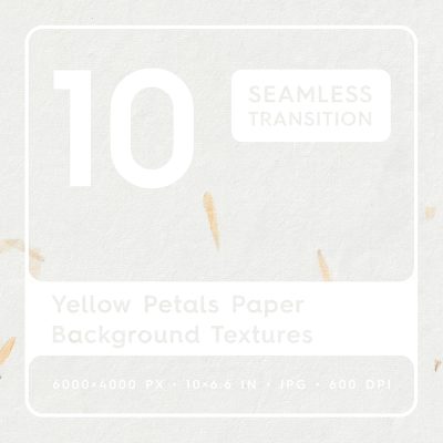 10 Yellow Petals Paper Textures Square Cover