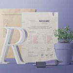 Resume Design with Yellow Petals Paper Textures