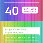 40 Bright Color Rice Paper Textures Square Cover