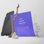 Paper Composition with Bright Color Rice Paper Textures