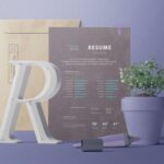 Resume Design with 40 Mixed Vintage Paper Texture Backgrounds