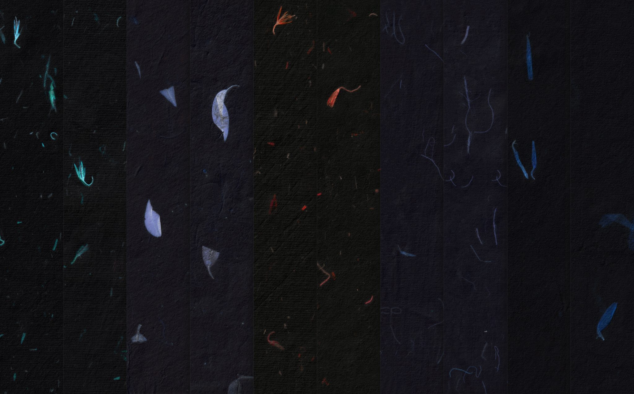 Handmade rice fibers red flowers paper texture for scrapbook background