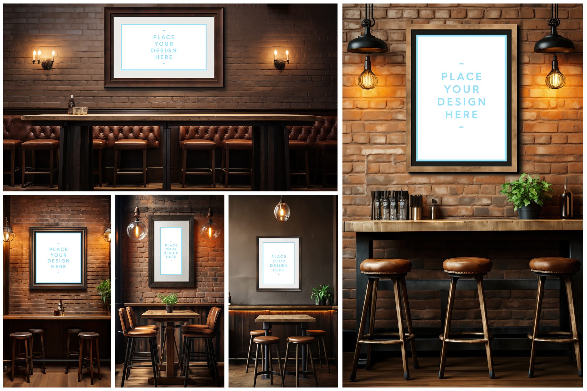 Bar Framed Canvas Picture Mockups Vol.02 – Samples Preview – Part 01