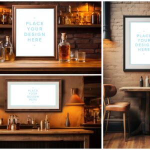 Bar Framed Canvas Picture Mockup Vol.01 Samples Preview - Part 01