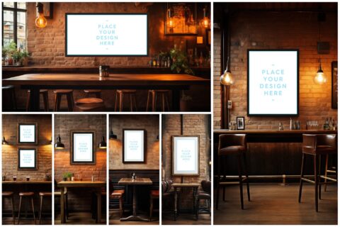 12 Bar Framed Canvas Picture Mockups Vol.03 Samples Preview - Part 02