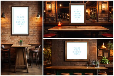 12 Bar Framed Canvas Picture Mockups Vol.03 Samples Preview - Part 03
