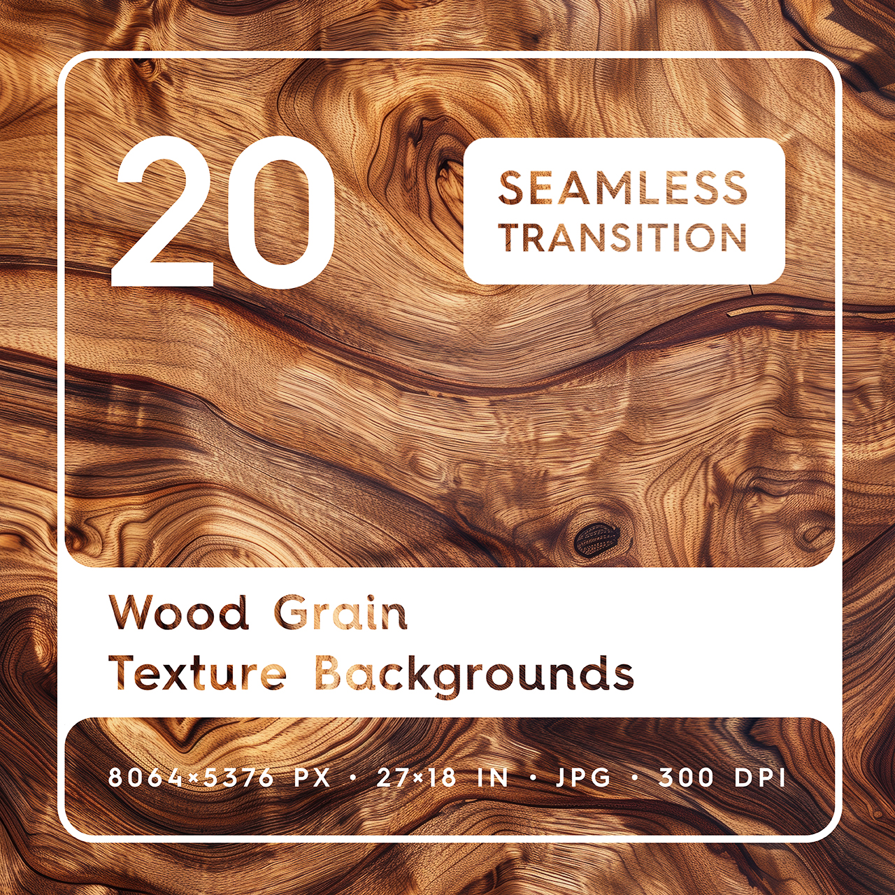 20 Wood Grain Texture Backgrounds Square Cover