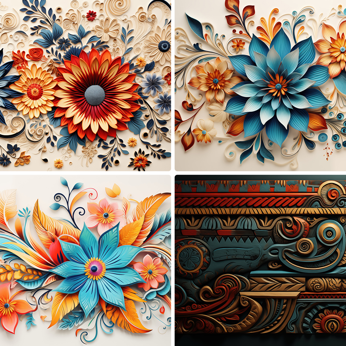 50 Bohemian Art Backgrounds Samples Preview Part 07