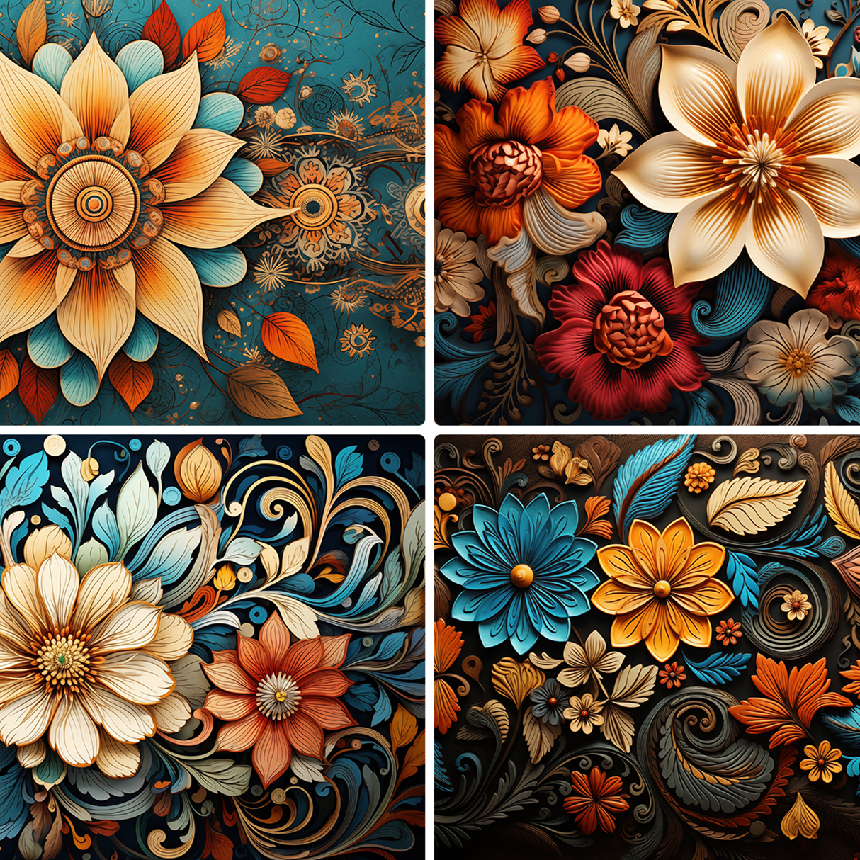 50 Bohemian Art Backgrounds Samples Preview Part 09