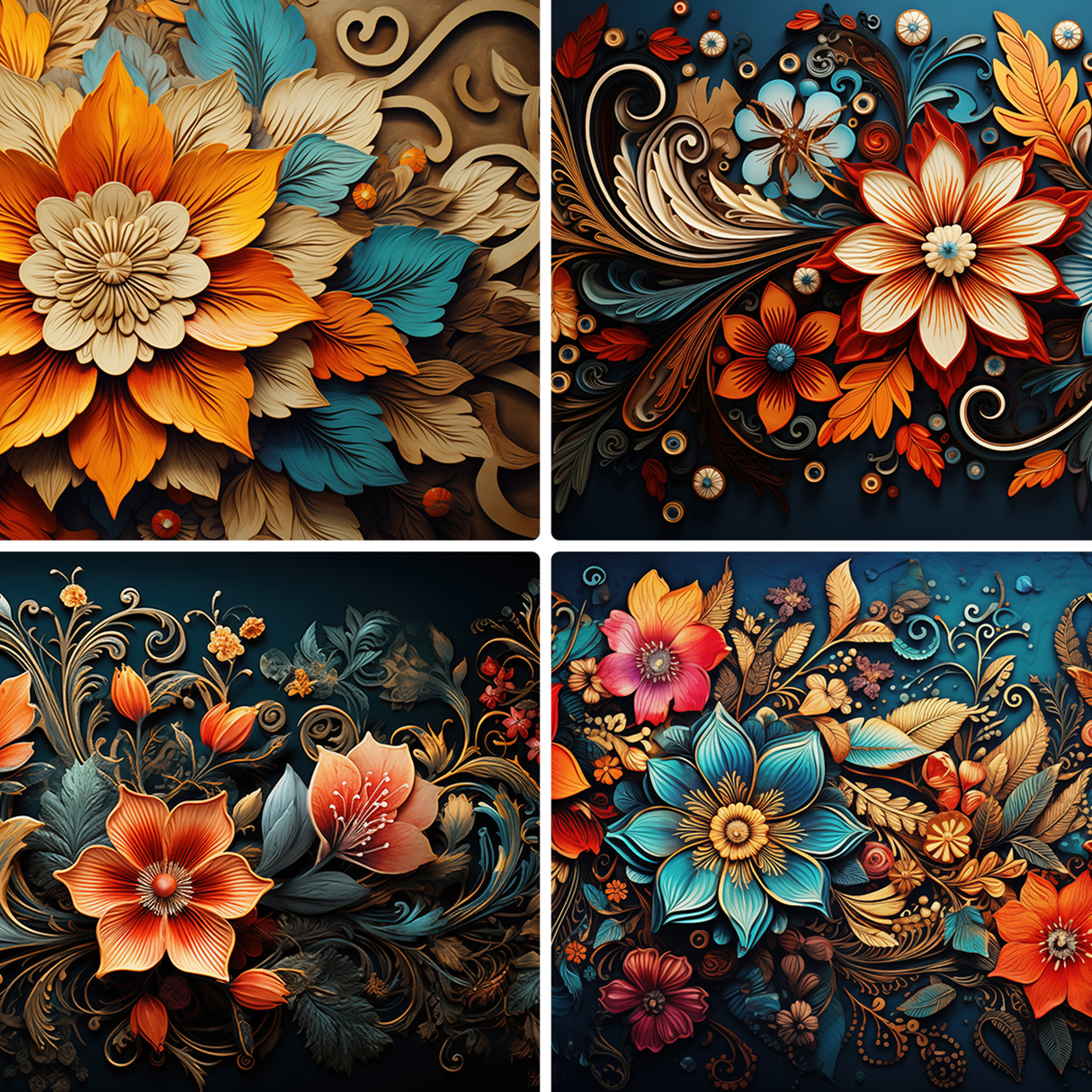 50 Bohemian Art Backgrounds Samples Preview Part 10