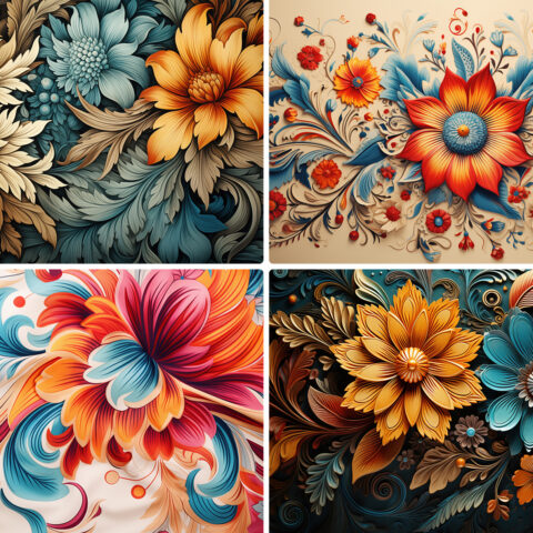 50 Bohemian Art Backgrounds Samples Preview Part 11