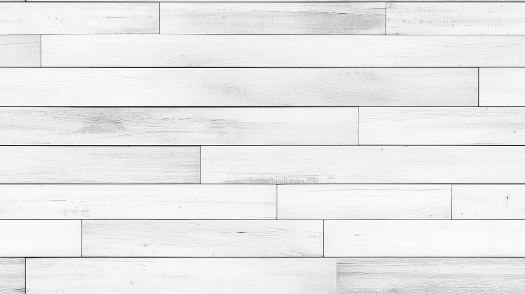 White wooden planks arranged in a horizontal pattern, showcasing a smooth and clean texture, ideal for backgrounds or interior design.