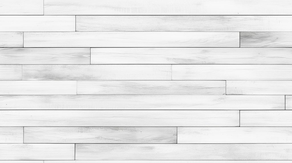 Seamless pattern of white wooden planks arranged horizontally, featuring a light texture and subtle grain details. Ideal for backgrounds or interior design.