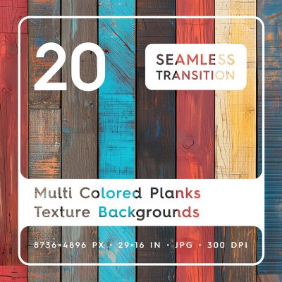 20 Multi Colored Planks Texture Backgrounds Square Cover