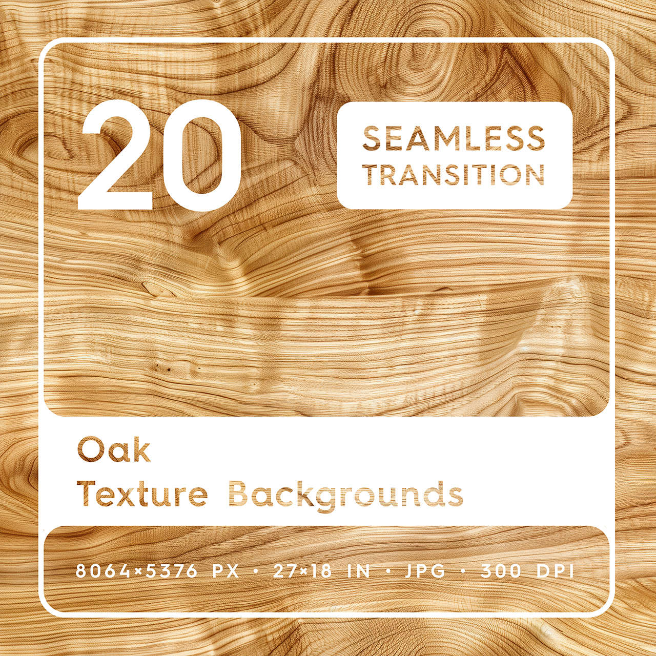 20 Oak Texture Backgrounds Square Cover