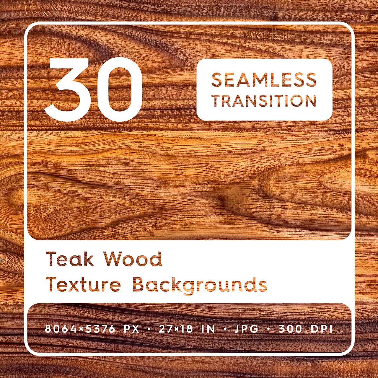 30 Teak Wood Texture Backgrounds Square Cover