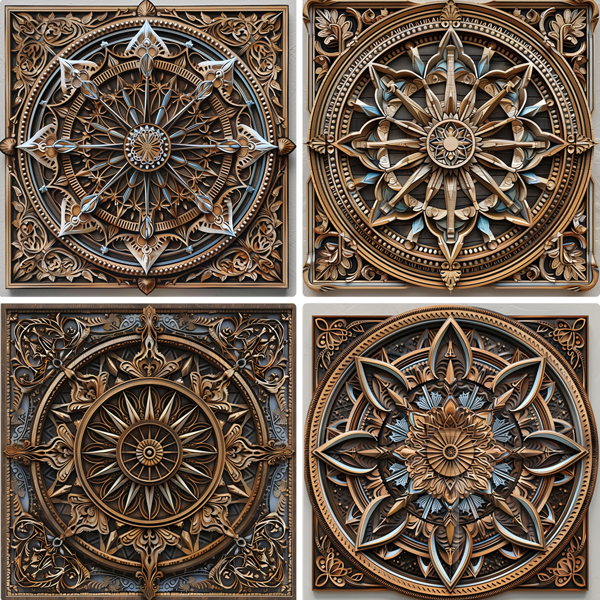 30 Wood Mandala Texture Backgrounds Samples Preview Part 02