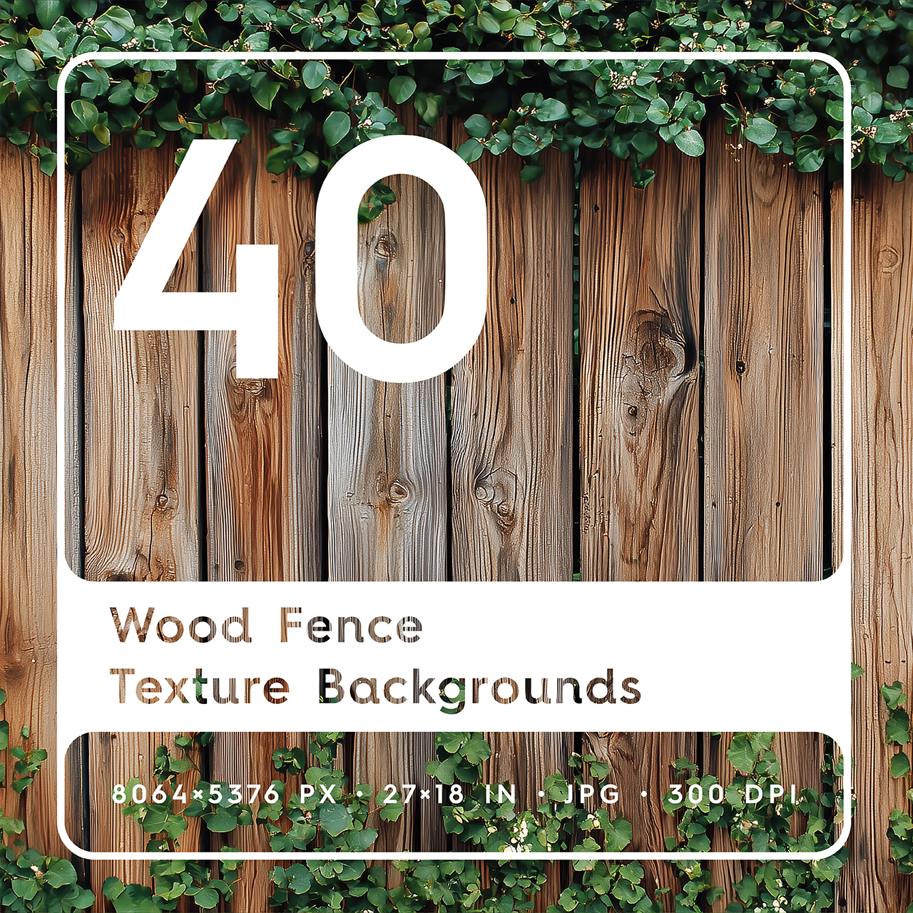 40 Wood Fence Texture Backgrounds Square Cover