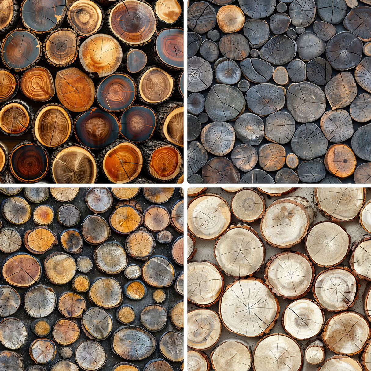 20 Tree Slices Texture Backgrounds Samples Preview Part 01