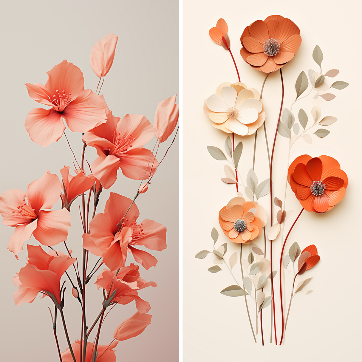 120 Flowers Poster Illustration Backgrounds Samples Preview Part 10