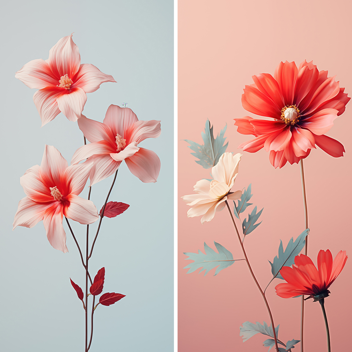 120 Flowers Poster Illustration Backgrounds Samples Preview Part 12