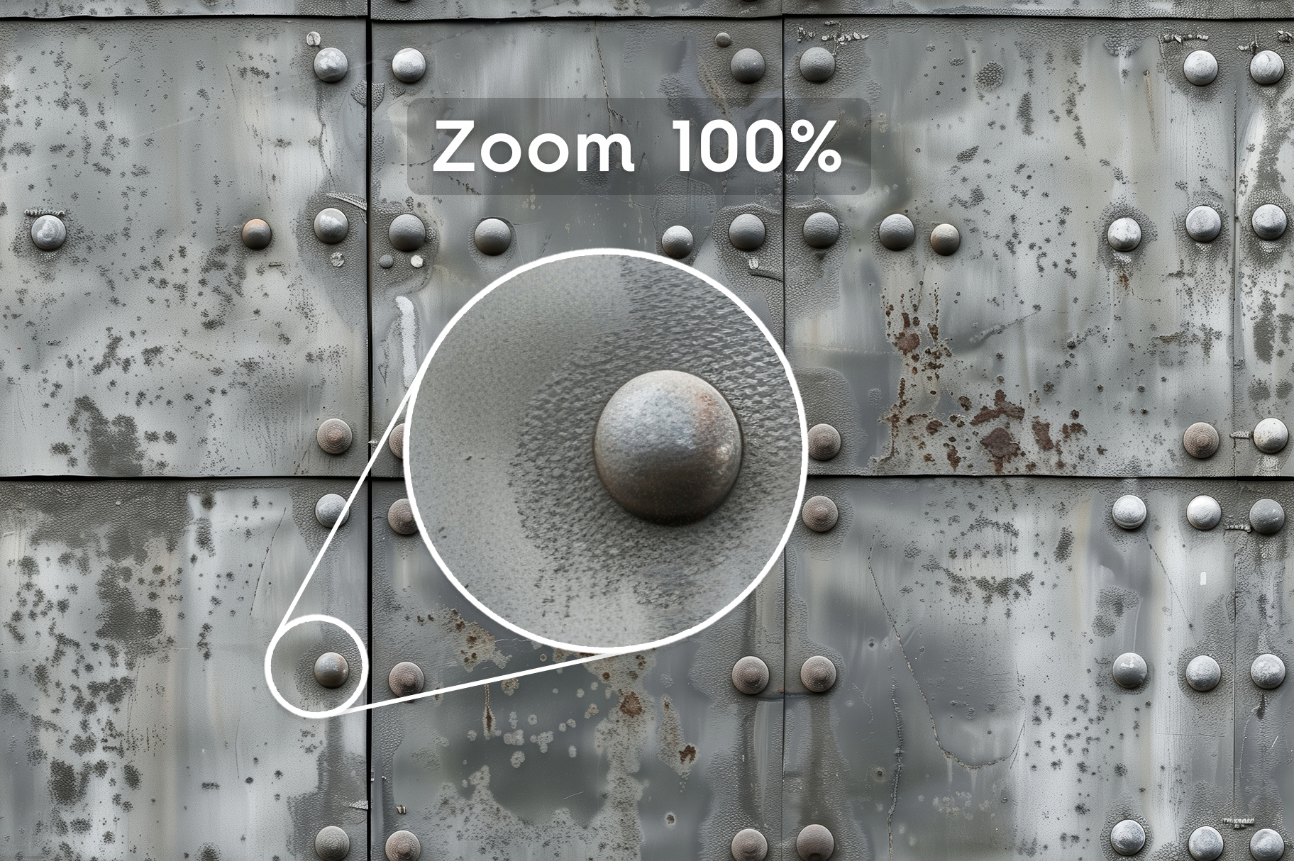 30 Iron Rivets Wall Texture Backgrounds 100% Zoom Preview