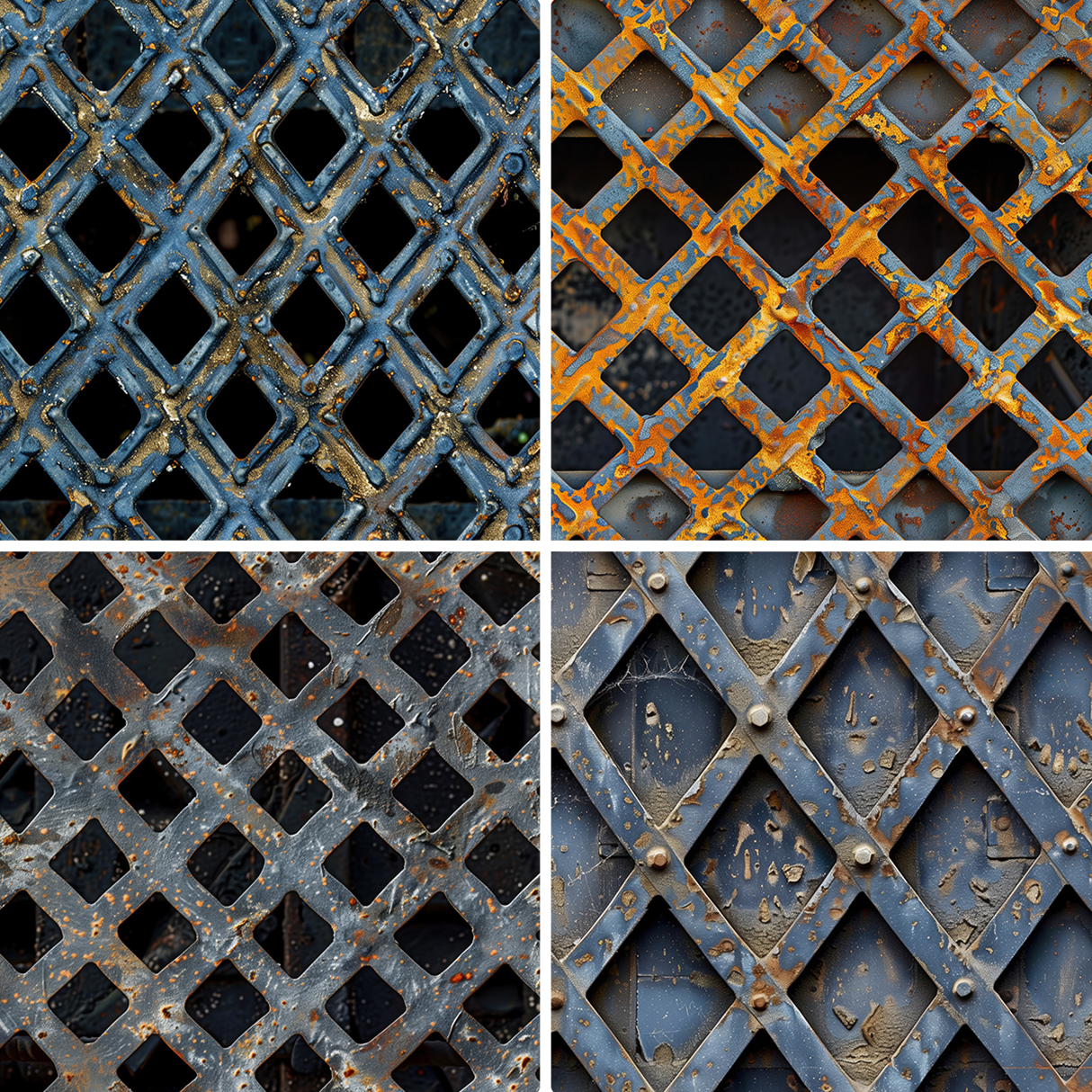 30 Metal Grate Texture Backgrounds Samples Preview Part 01