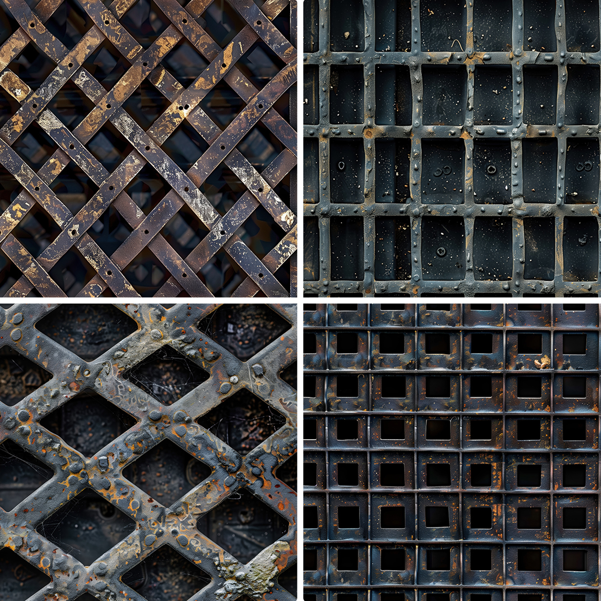 30 Metal Grate Texture Backgrounds Samples Preview Part 02