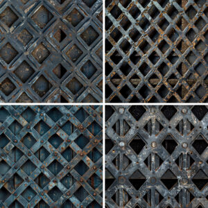 30 Metal Grate Texture Backgrounds Samples Preview Part 03