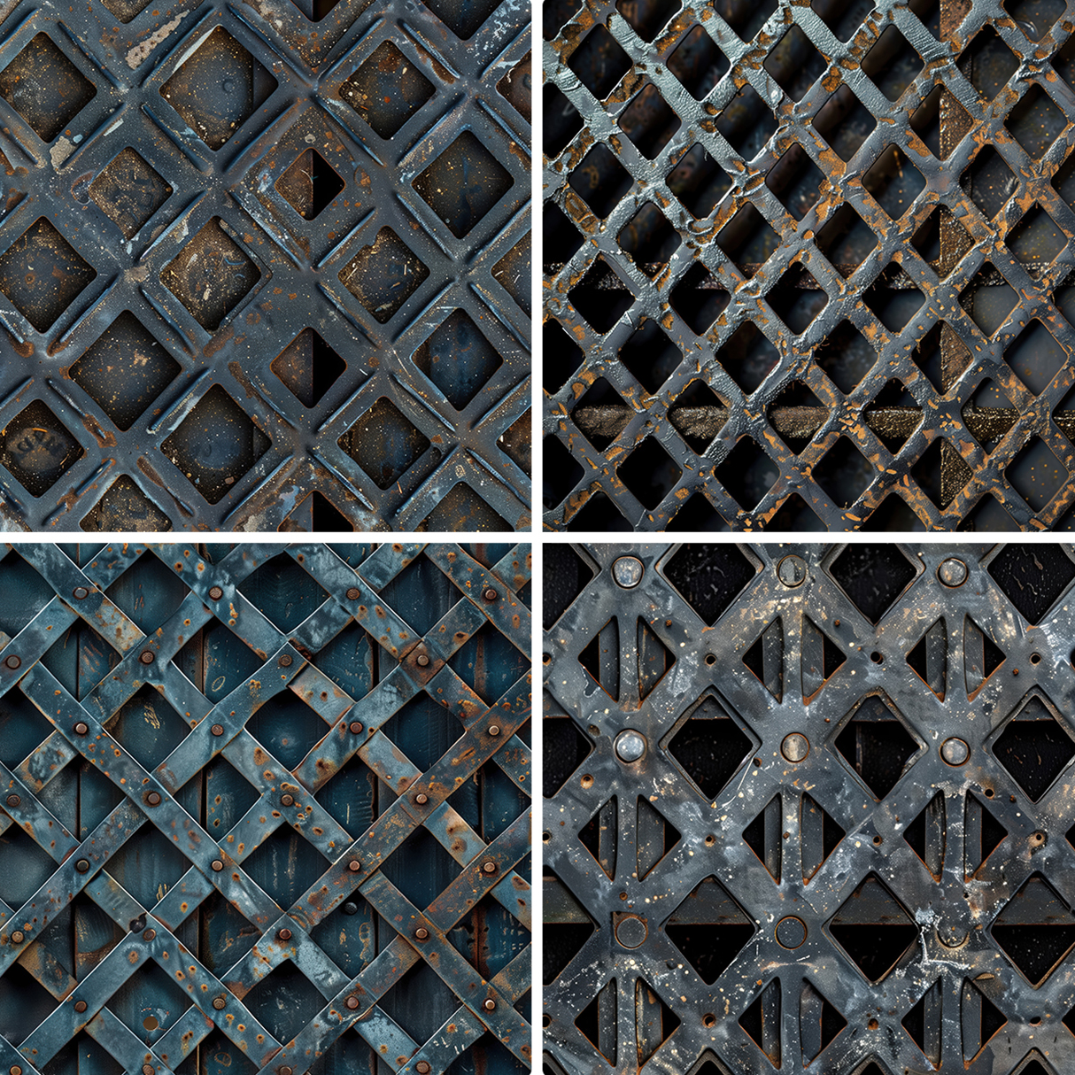 30 Metal Grate Texture Backgrounds Samples Preview Part 03