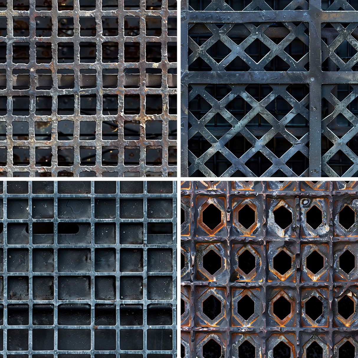 30 Metal Grate Texture Backgrounds Samples Preview Part 06