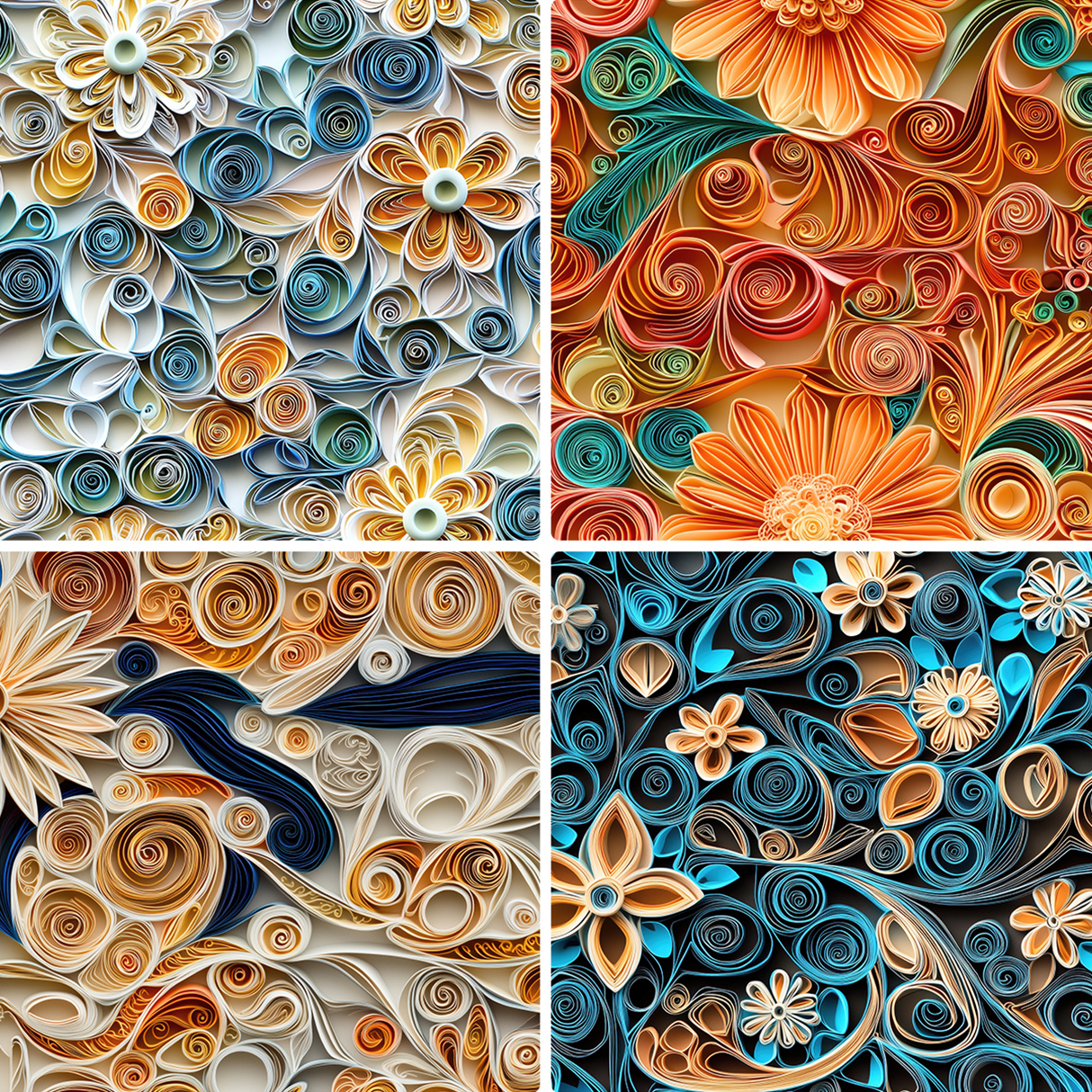 30 Paper Quilling Texture Backgrounds Samples Preview Part 01